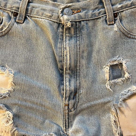Vintage Levi’s Reworked Patchwork Jean Shorts - Picture 5 of 5
